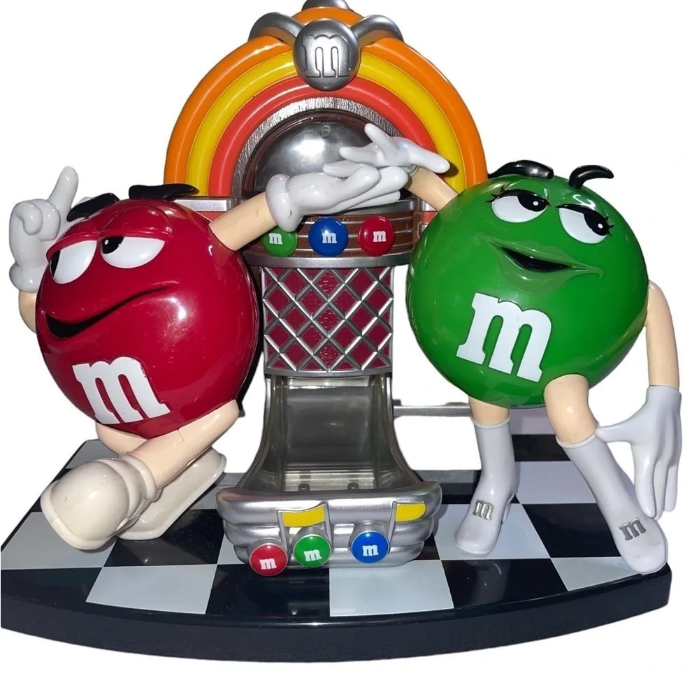 Original M&M's Vintage Rock and Roll Jukebox Music Dance Candy Dispenser